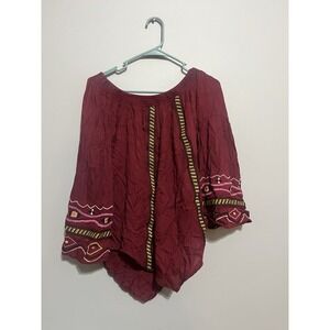 Women's‎ medium Maroon BOHO flowy Hannah Top. Hippie
